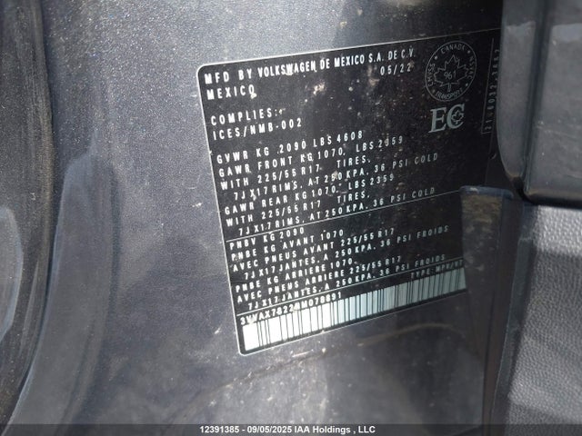 3VVAX7B22NM078891 Volkswagen tsi