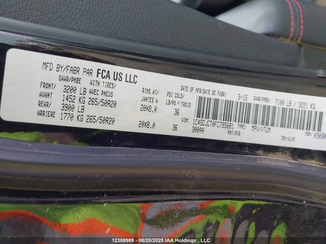 1C4SDJCT0FC795681 Dodge 2015