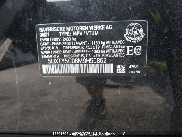 5UXTY5C08M9H50862 BMW X3
