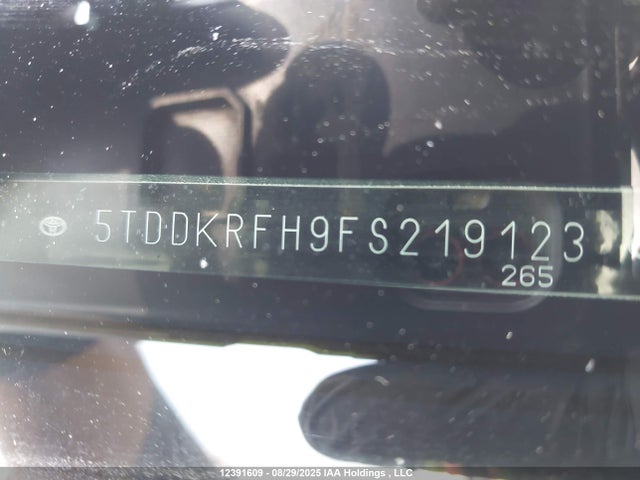 Toyota 2gr-fe 2015 5TDDKRFH9FS219123 Image 9