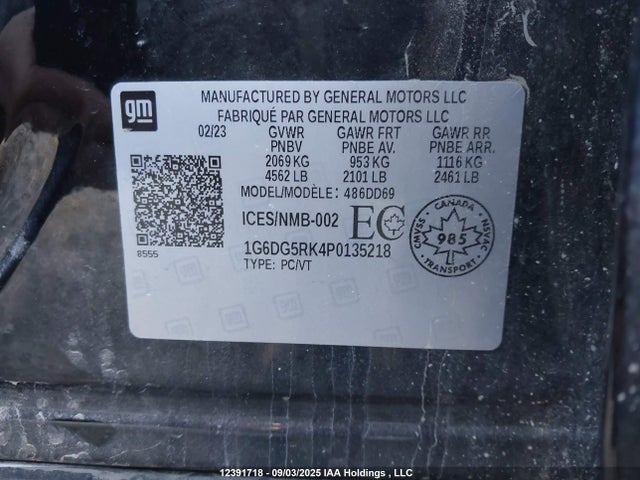 1G6DG5RK4P0135218 Cadillac lsy