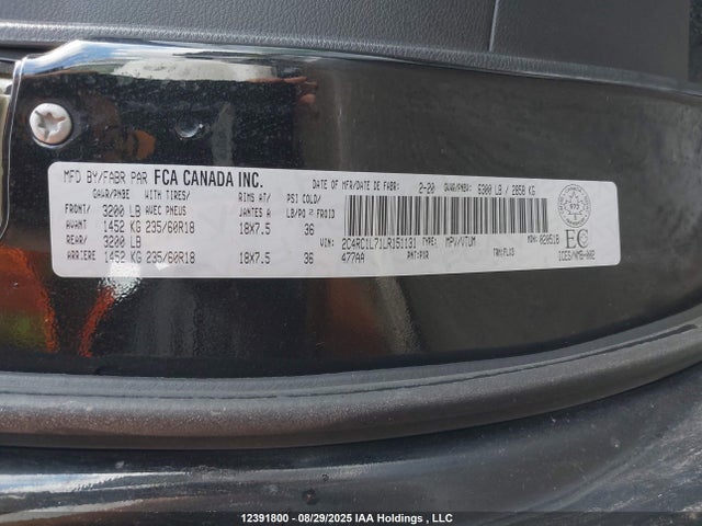 2C4RC1L71LR151131 Chrysler Pacifica