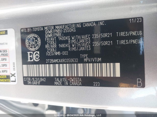 2T2BAMCAXRC050632 Lexus t24a-fts