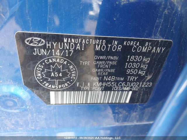 KMHH55LC6JU021223 Hyundai t-gdi gamma