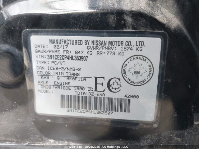 Nissan VERSA NOTE 2017 3N1CE2CP4HL363907 Image 18