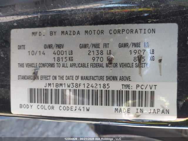JM1BM1W38F1242185 Mazda py
