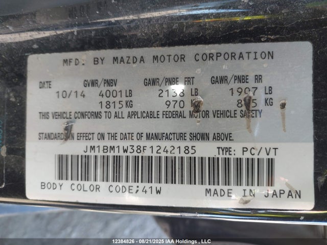 JM1BM1W38F1242185 Mazda py