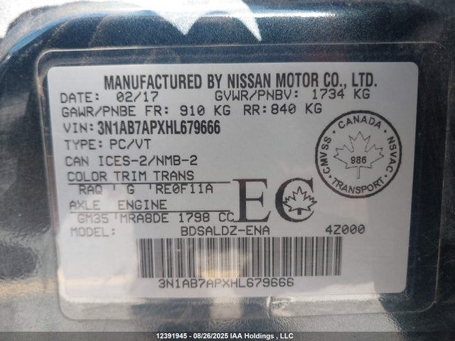 Nissan Sentra 2017 3N1AB7APXHL679666 Image 18