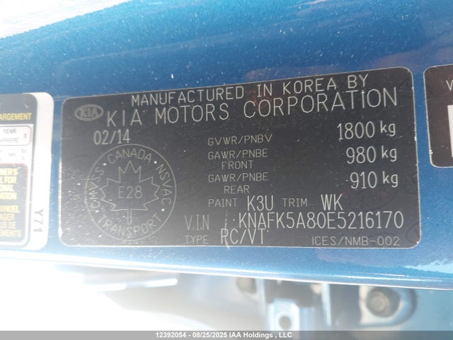 KIA Forte 2014 KNAFK5A80E5216170 Image 9