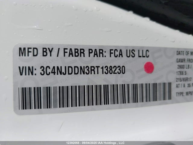 3C4NJDDN3RT138230 Jeep Compass