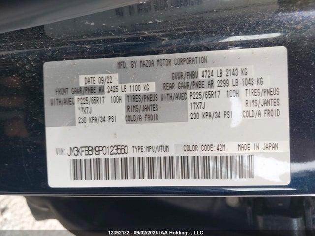 Mazda pyud 2023 JM3KFBBM9P0123560 Image 9