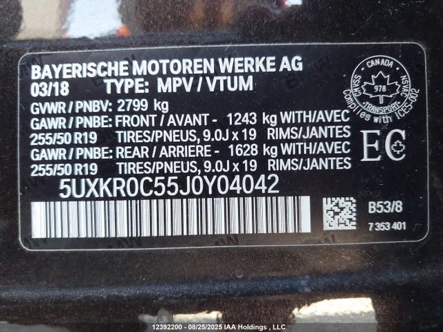 BMW X5 2018 5UXKR0C55J0Y04042 Image 19