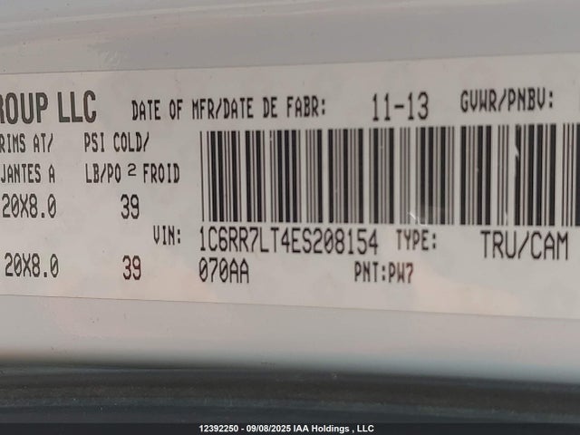 RAM 1500 2014 1C6RR7LT4ES208154 Image 9