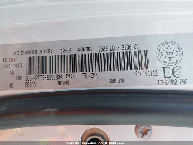 RAM 1500 2017 1C6RR7FT5HS556934 Image 19
