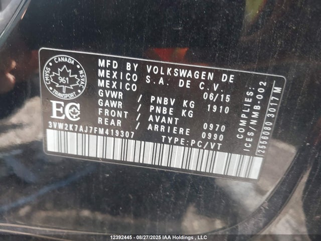 3VW2K7AJ7FM419307 Volkswagen Jetta