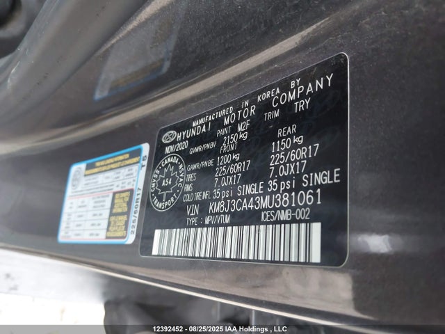 KM8J3CA43MU381061 Hyundai Tucson Preferred Awd With Sun And Leather Package
