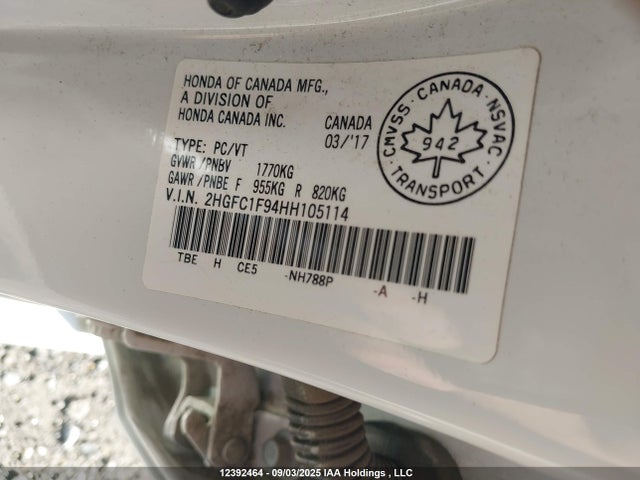 2HGFC1F94HH105114 Honda l15b7
