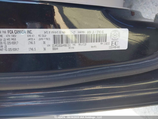 2C4RDGBG6HR881531 Dodge Grand Caravan
