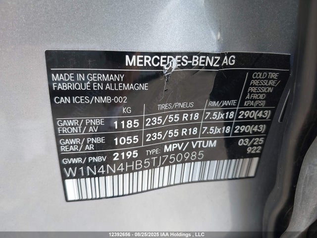 W1N4N4HB5TJ750985 Mercedes-Benz m260