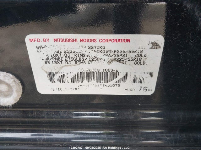 JA4JZ4AX1FZ601073 Mitsubishi sohc mivec