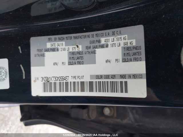 3MZBM1K73GM299467 Mazda pe