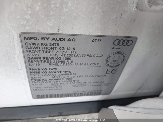 WA1CNAFY5J2024036 Audi Q5