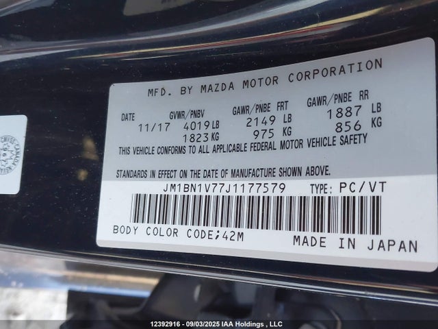 JM1BN1V77J1177579 Mazda pe