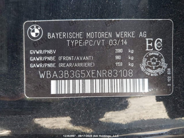 WBA3B3G5XENR83108 BMW 328I