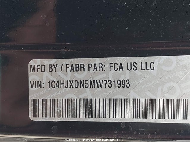 1C4HJXDN5MW731993 Jeep Wrangler Unlimited Sport