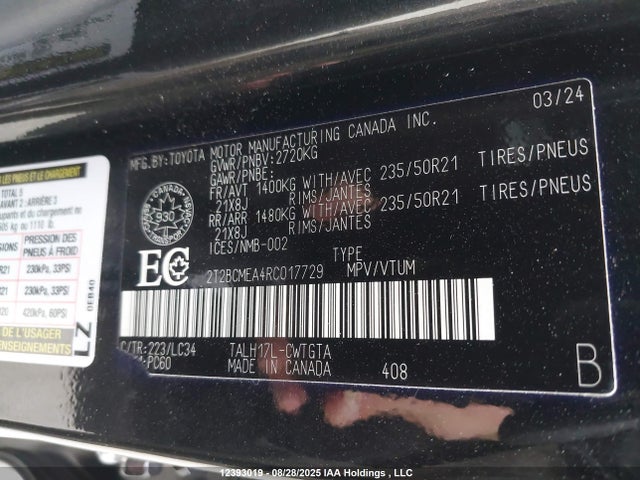 Lexus t24a-fts, 1zm+1ym 2024 2T2BCMEA4RC017729 Image 9