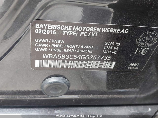 WBA5B3C54GG257735 BMW 535i