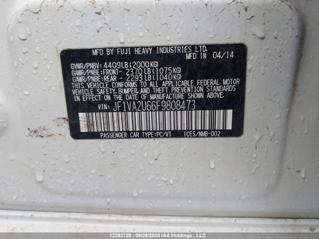 JF1VA2U66F9808473 Subaru WRX