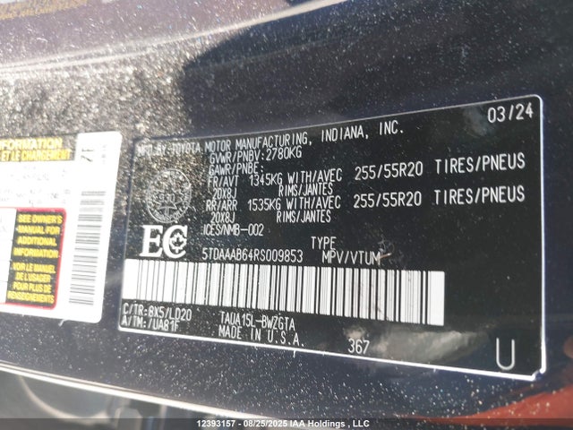 5TDAAAB64RS009853 Lexus t24a-fts