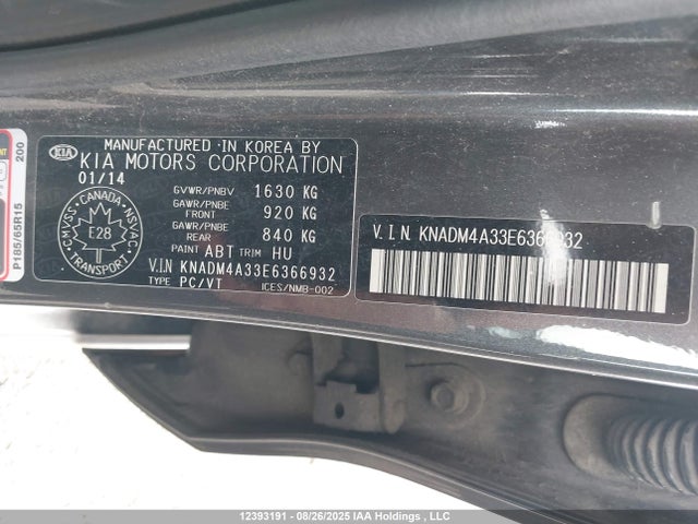 KIA dohc gamma 2014 KNADM4A33E6366932 Image 18