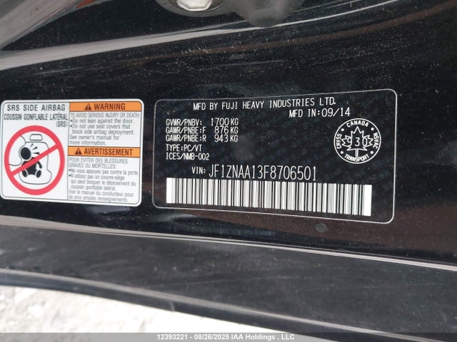 JF1ZNAA13F8706501 Toyota 2000cc na