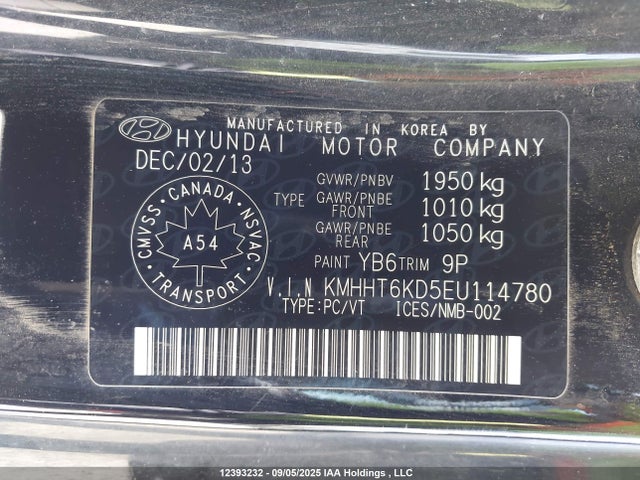Hyundai dohc theta - fr 2014 KMHHT6KD5EU114780 Image 9