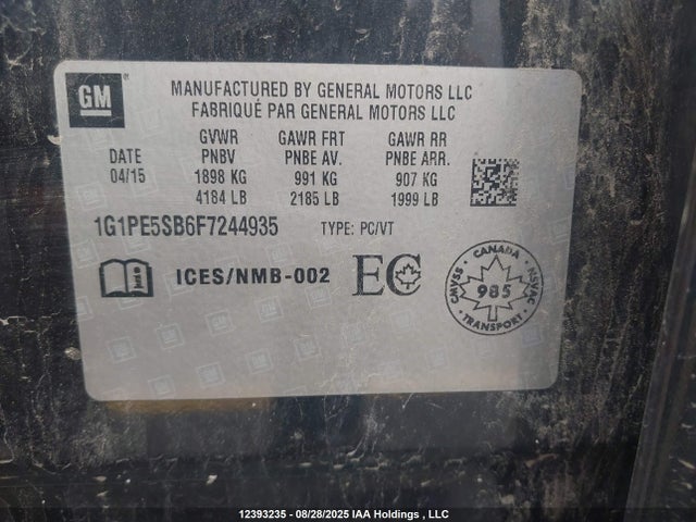 1G1PE5SB6F7244935 Chevrolet LUV