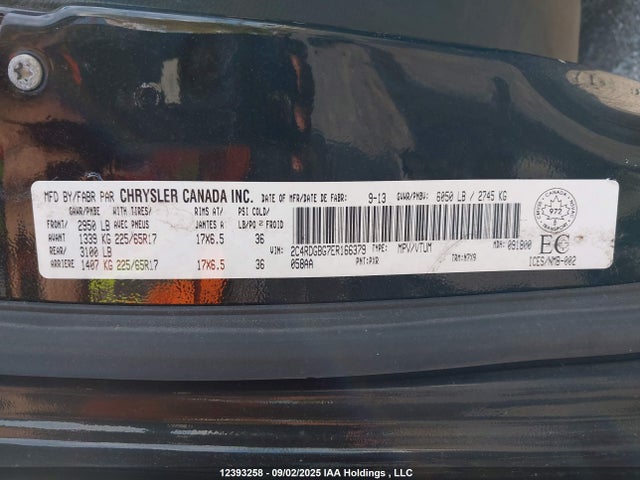 Dodge Grand Caravan 2014 2C4RDGBG7ER166379 Image 9