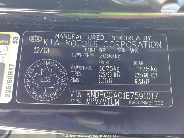 KIA dohc gdi theta ii 2014 KNDPCCAC1E7591017 Image 9
