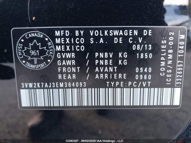 3VW2K7AJ3EM364093 Volkswagen Jetta