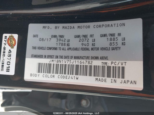JM1BN1V75J1164782 Mazda pe