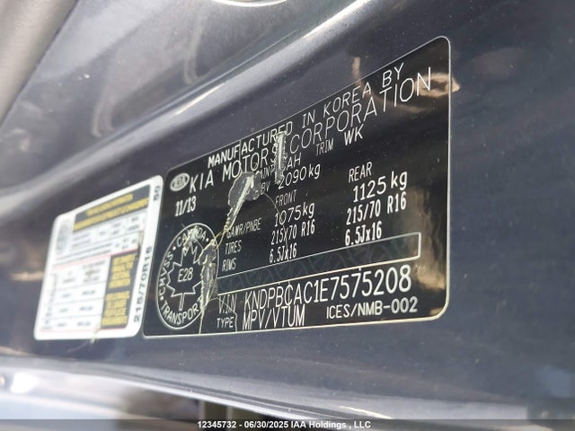 KIA dohc gdi theta ii 2014 KNDPBCAC1E7575208 Image 9