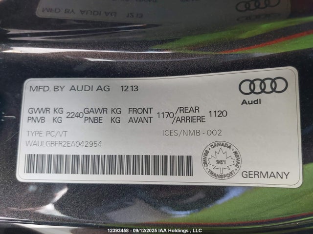 Audi S5 2014 WAULGBFR2EA042954 Image 9
