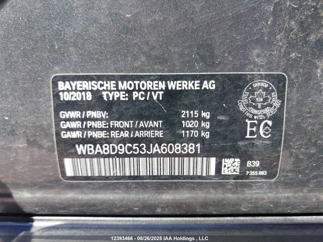BMW 330I 2018 WBA8D9C53JA608381 Image 9