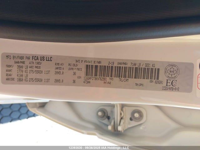 RAM 1500 2019 1C6SRFDT8KN762981 Image 9