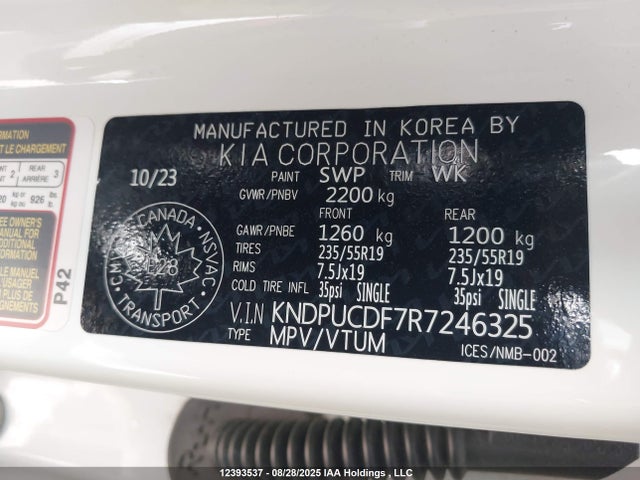 KIA gdi theta iii 2024 KNDPUCDF7R7246325 Image 9