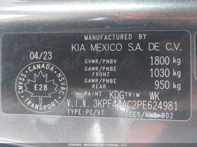 KIA t-gdi gamma 2023 3KPF44AC2PE624981 Image 9