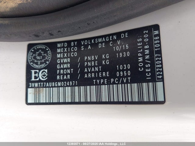 3VWTT7AU8GM024971 Volkswagen Golf GTI