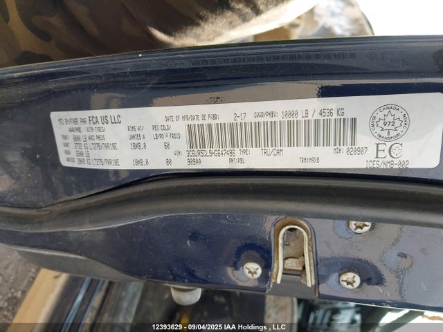 3C6UR5DL9HG647486 RAM 2500