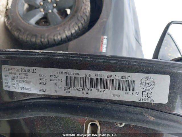 RAM 2018 2018 1C6RR7LT0JS217976 Image 9